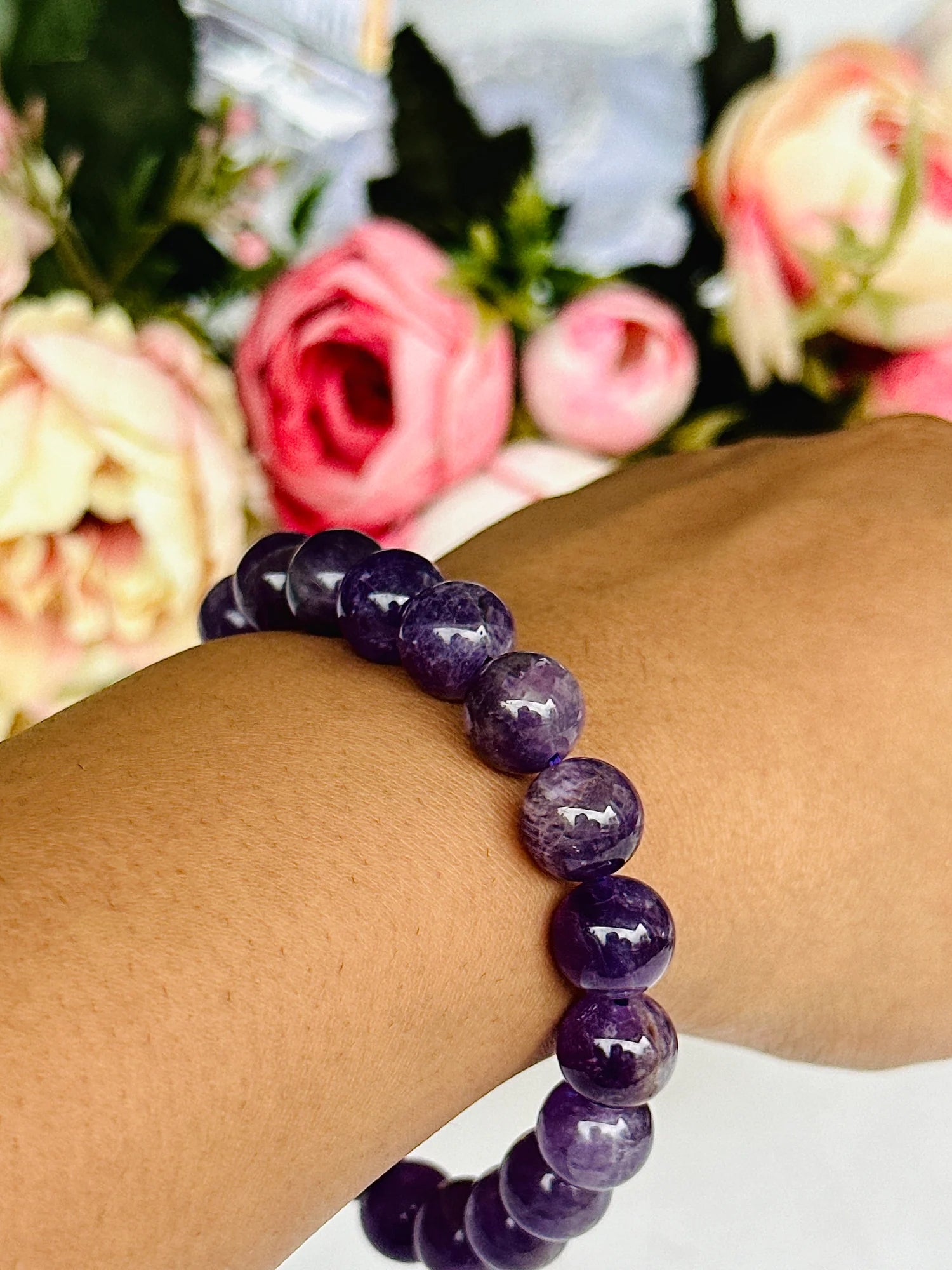 Attract Luck, Enhance Intuition, Improve Health & Skin: Amethyst Bracelet - Abhimantrit & Certified