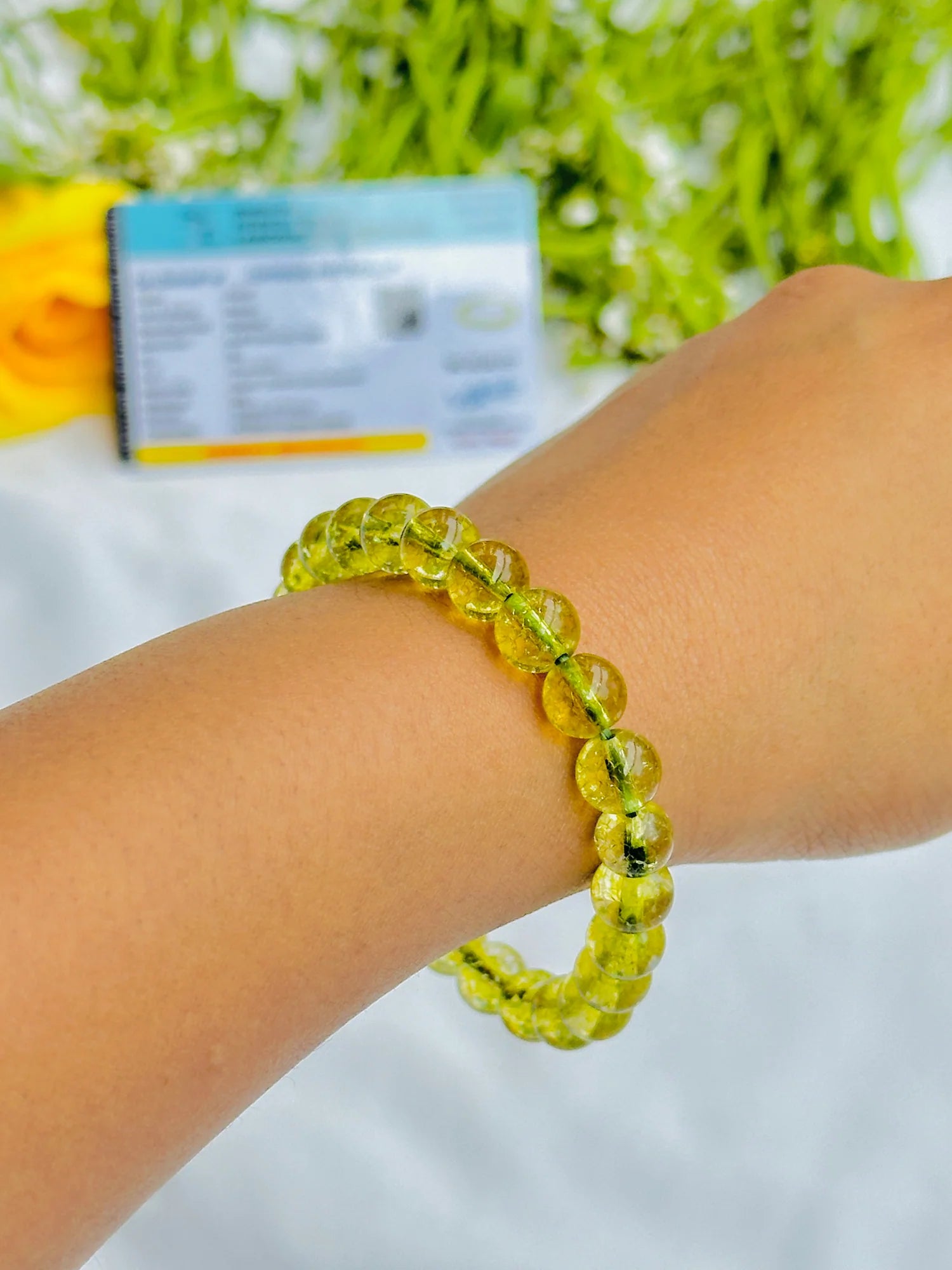 Stress Relieve and Removes Tension: Peridot Bracelet - Abhimantrit & Certified
