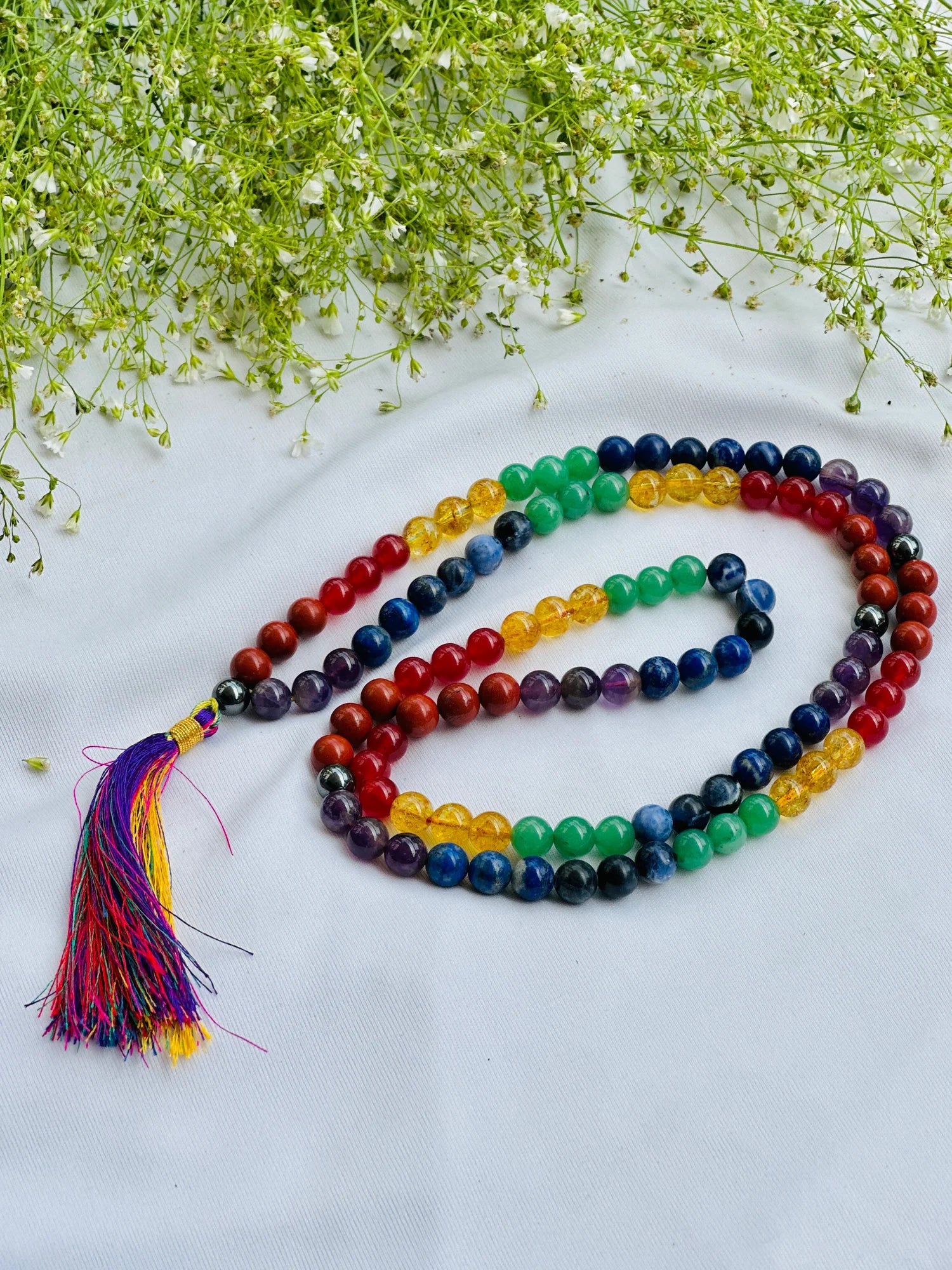 Seven Chakra Jap Mala - Abhimantrit & Certified