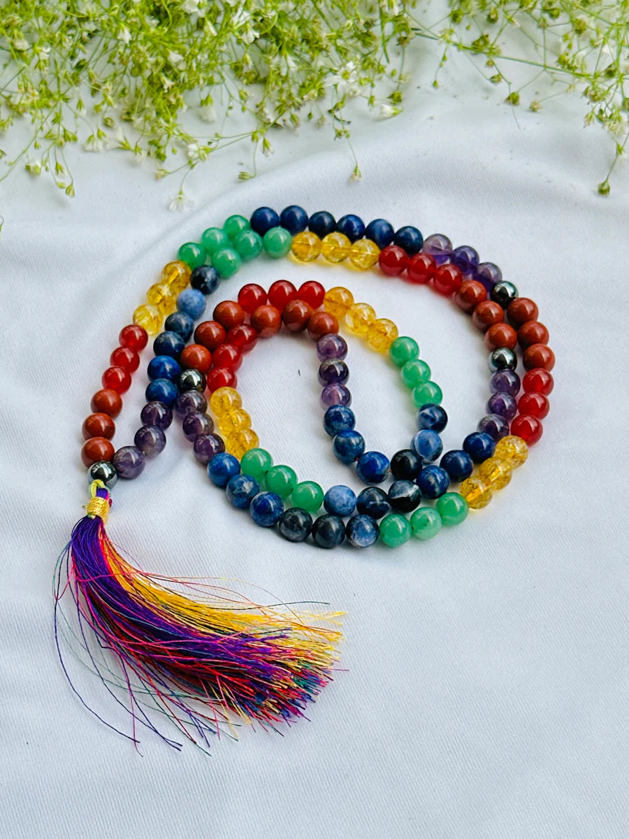 Seven Chakra Jap Mala - Abhimantrit & Certified