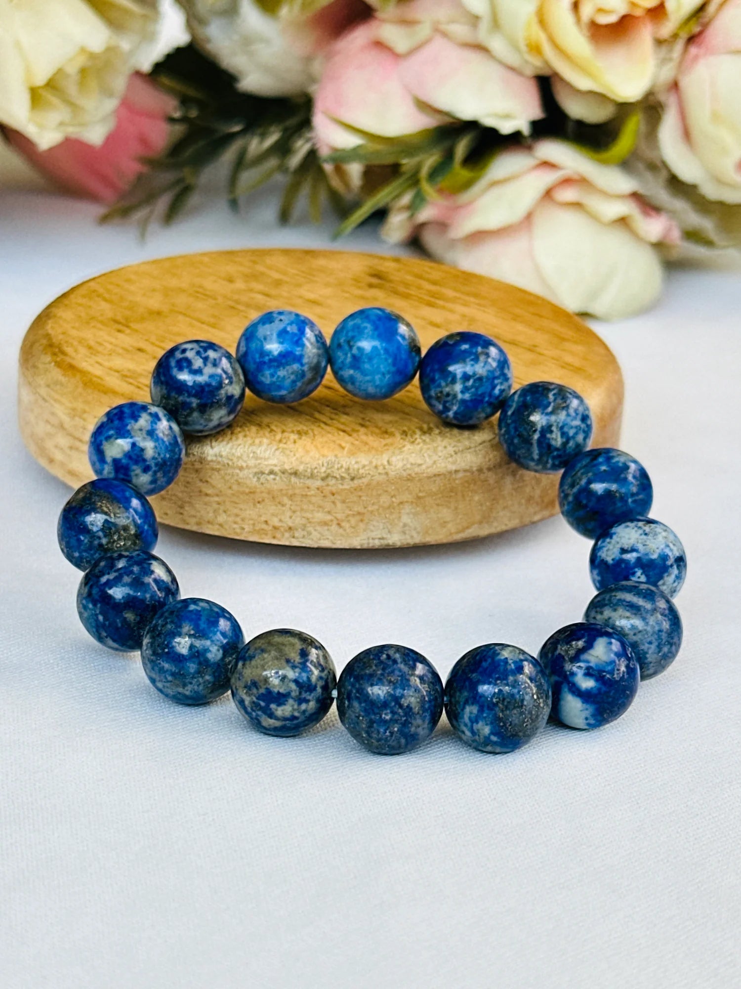 Enhancing intuition and spiritual awareness: Lapis Lazuli Bracelet - Abhimantrit & Certified