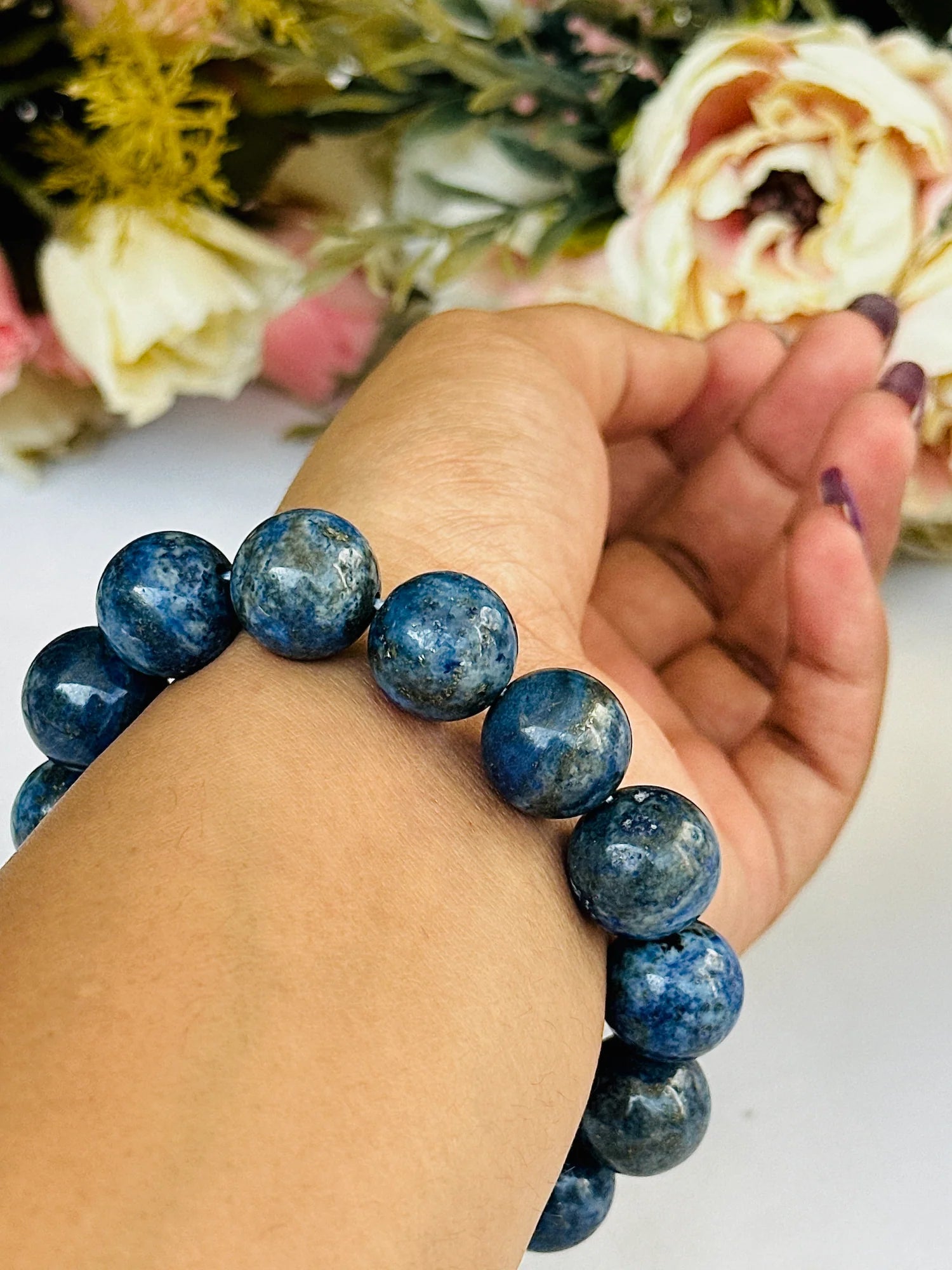 Enhancing intuition and spiritual awareness: Lapis Lazuli Bracelet - Abhimantrit & Certified