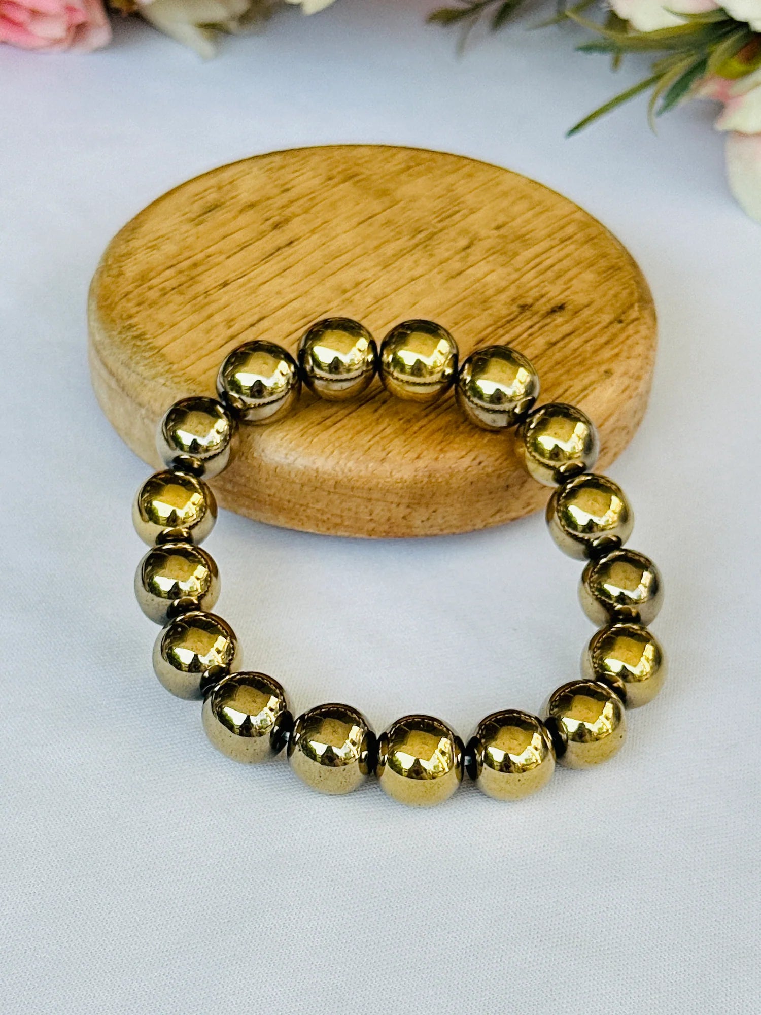 Fame & Fortune Attract: Golden Pyrite Bracelet - Abhimantrit & Certified