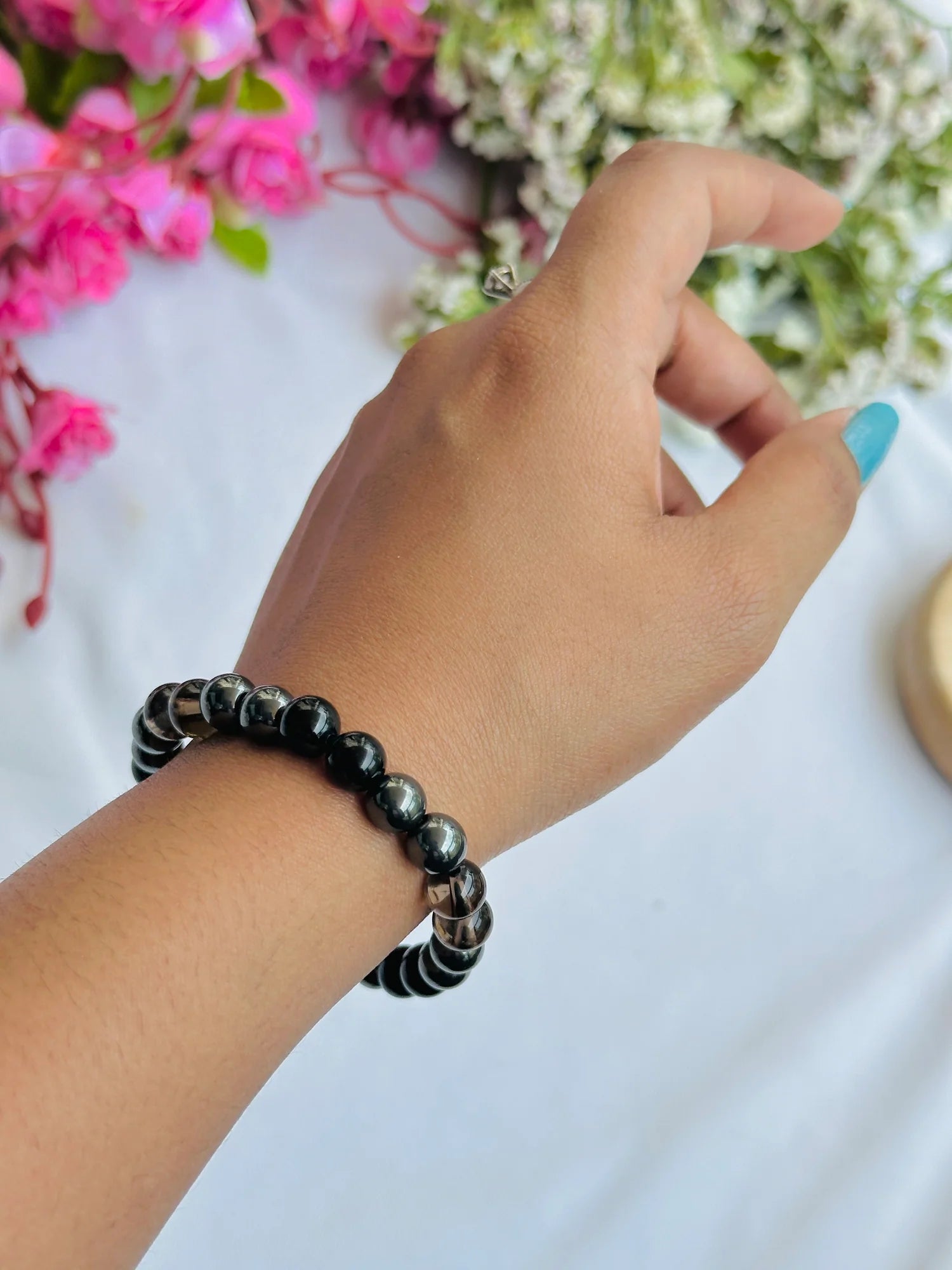 Protect from Negativity, Evil Eye, and Fear Bracelet(Smoky Quartz, Black Obisidian & Hematite) - Abhimantrit & Certified