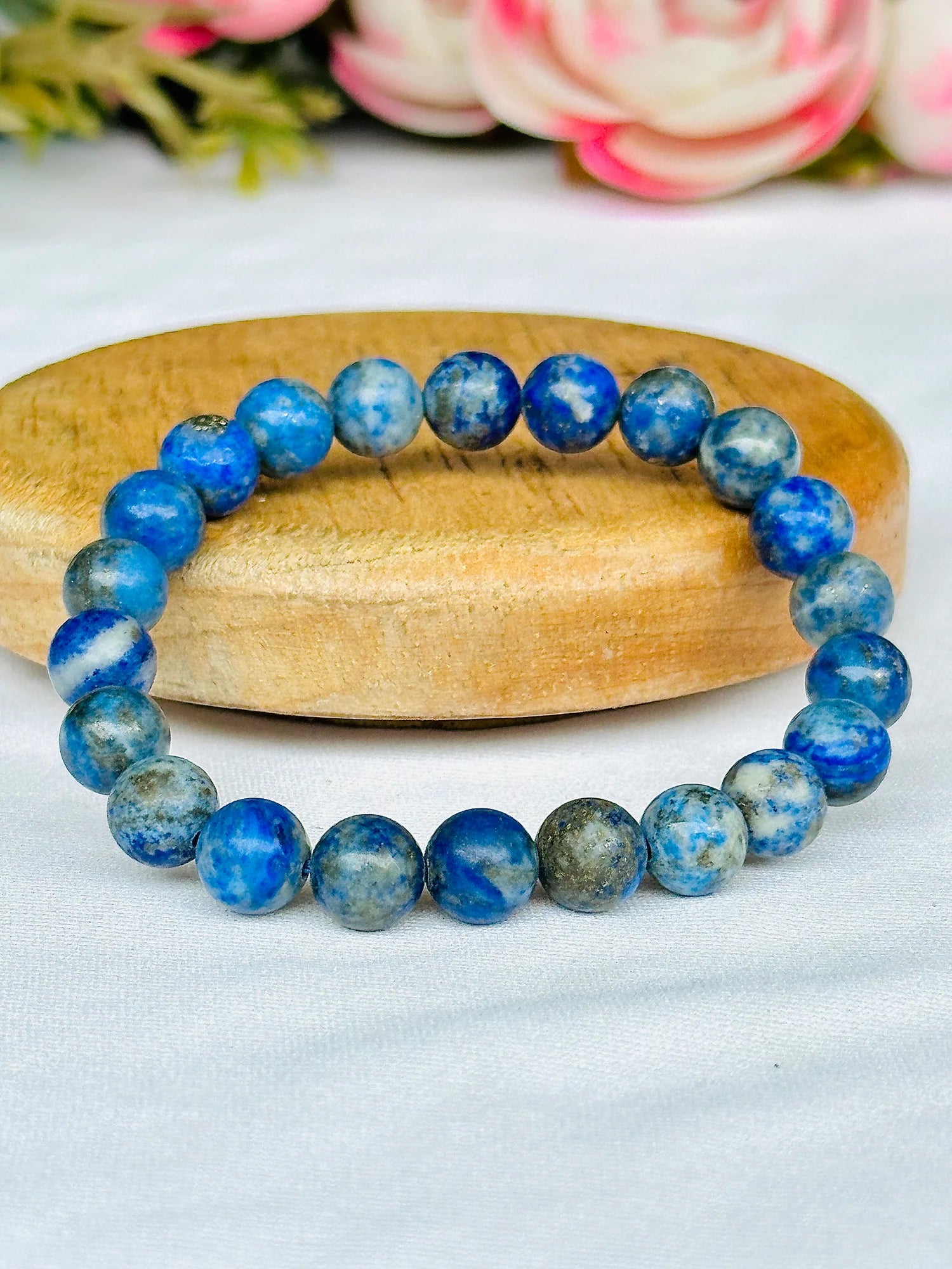 Enhancing intuition and spiritual awareness: Lapis Lazuli Bracelet - Abhimantrit & Certified