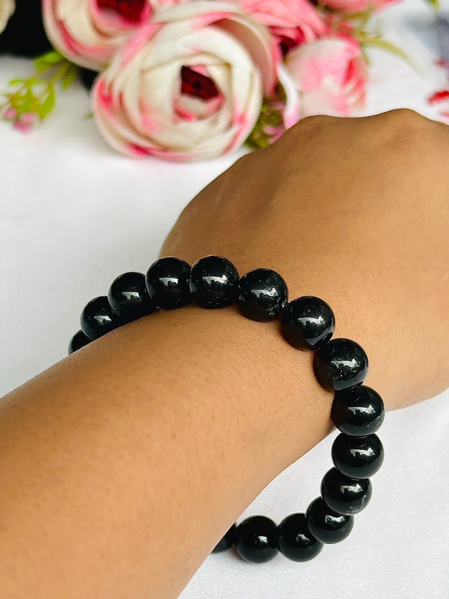 Protect from Psyhic attacks & Negative Engery: Black Tourmaline Bracelet - Abhimantrit & Certified
