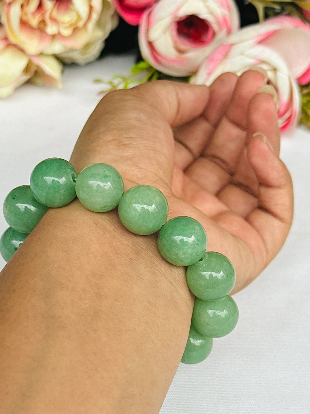 Promotes Wealth Attraction & Money Growth: Green Aventurine Bracelet - Abhimantrit & Certified