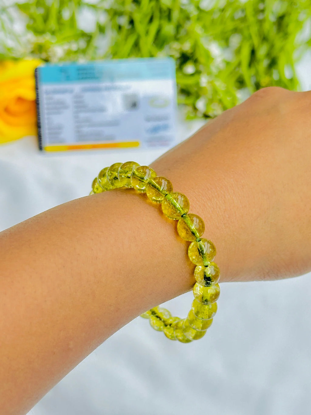 Stress Relieve and Removes Tension: Peridot Bracelet - Abhimantrit & Certified