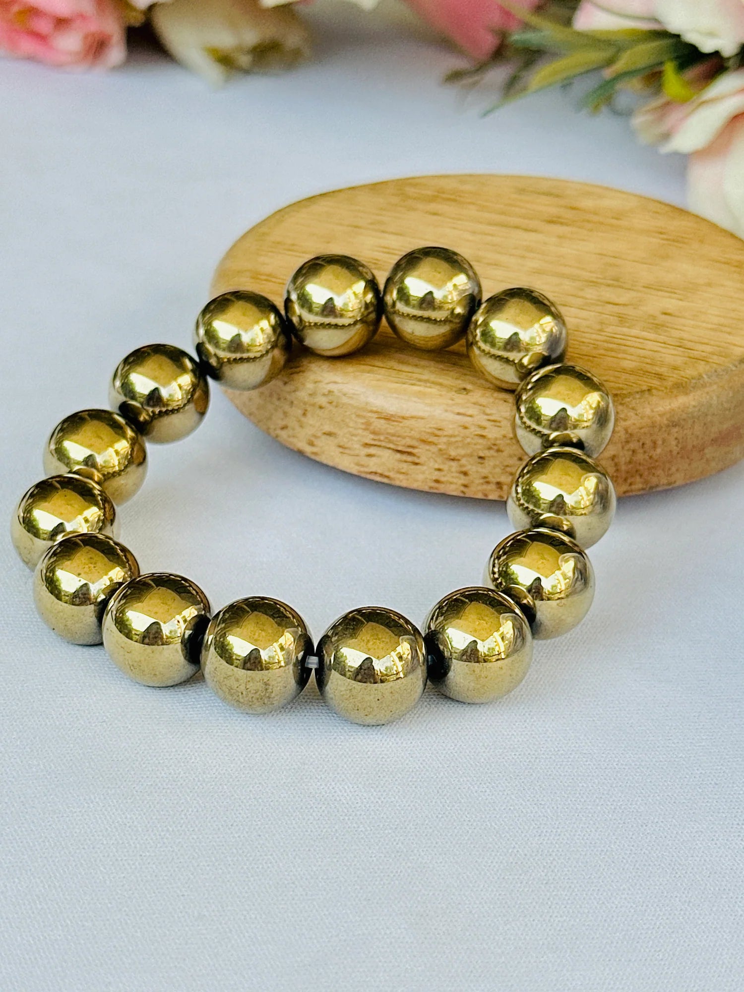 Fame & Fortune Attract: Golden Pyrite Bracelet - Abhimantrit & Certified