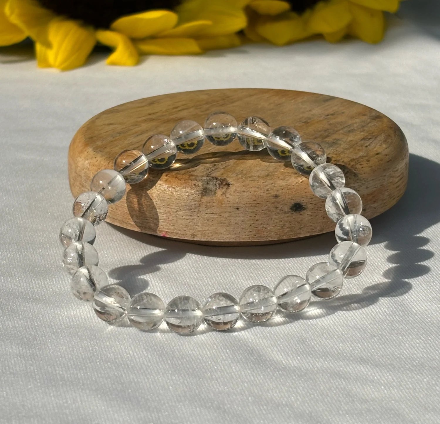 Removes Depression, Anger & Anxiety: Clear Quartz Bracelet - Abhimantrit & Certified