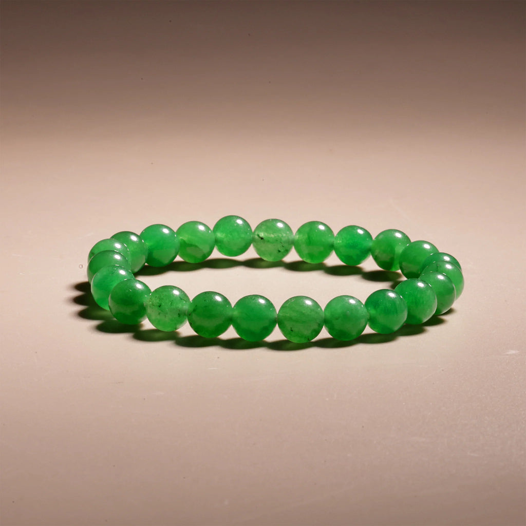 Promotes Wealth Attraction & Money Growth: Green Aventurine Bracelet - Abhimantrit & Certified